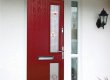 Red Composite Door with Murano Glass